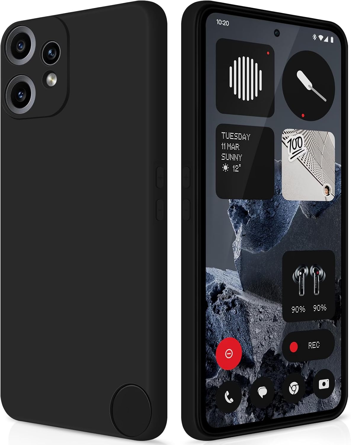Nothing CMF Phone 2 Pro Case Black Gel Phone Cover & Screen Protector