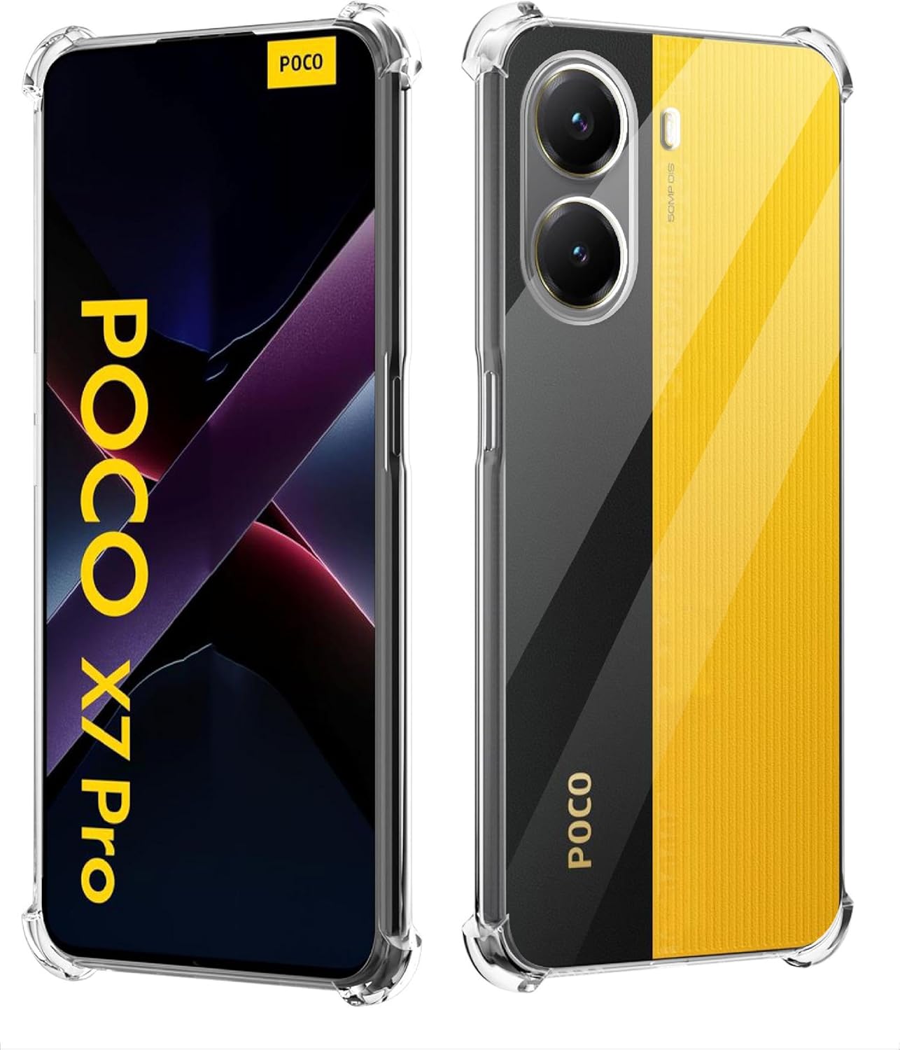 Xiaomi Poco X7 Pro Case Clear Silicone Shockproof Gel Phone Cover