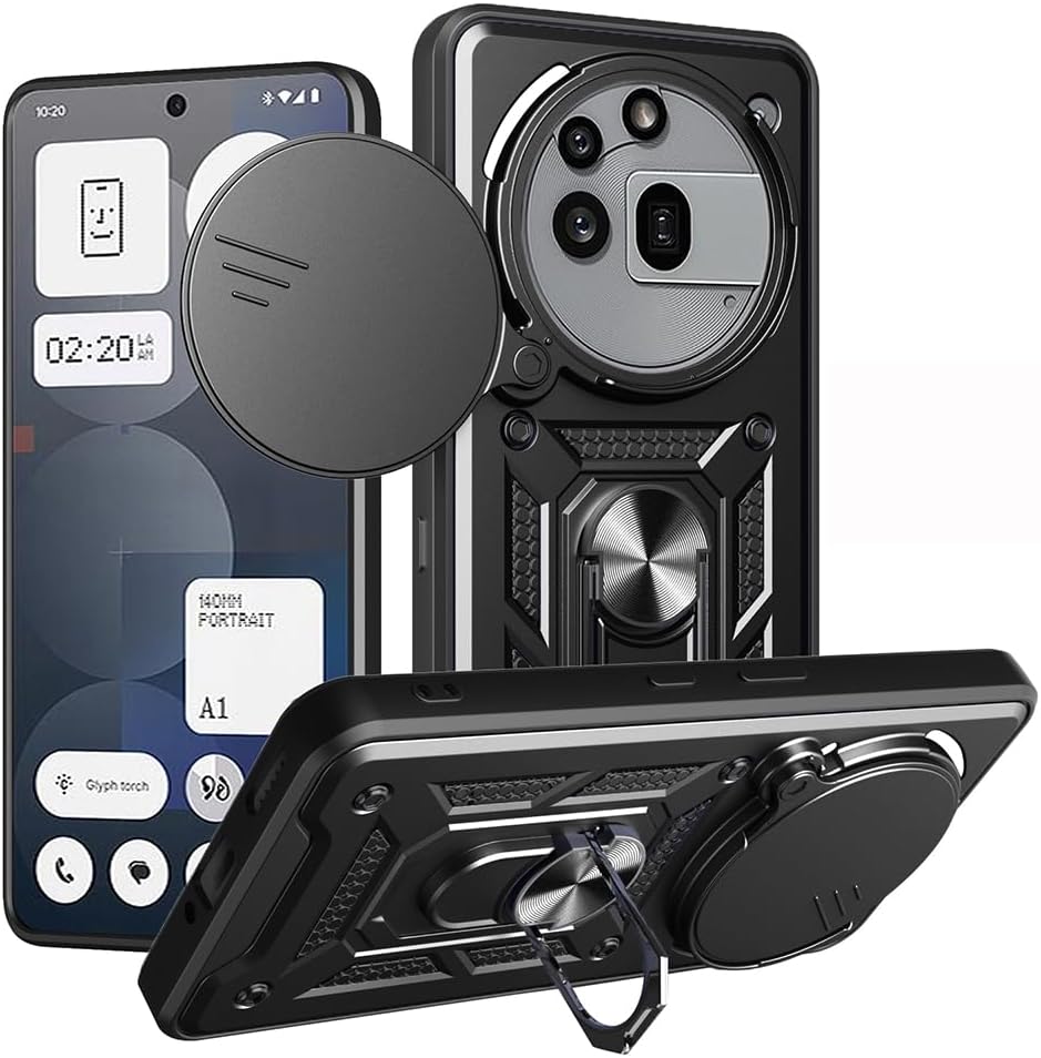 Nothing Phone (3a) Pro Case Shockproof Ring Stand Phone Camera Lens Cover