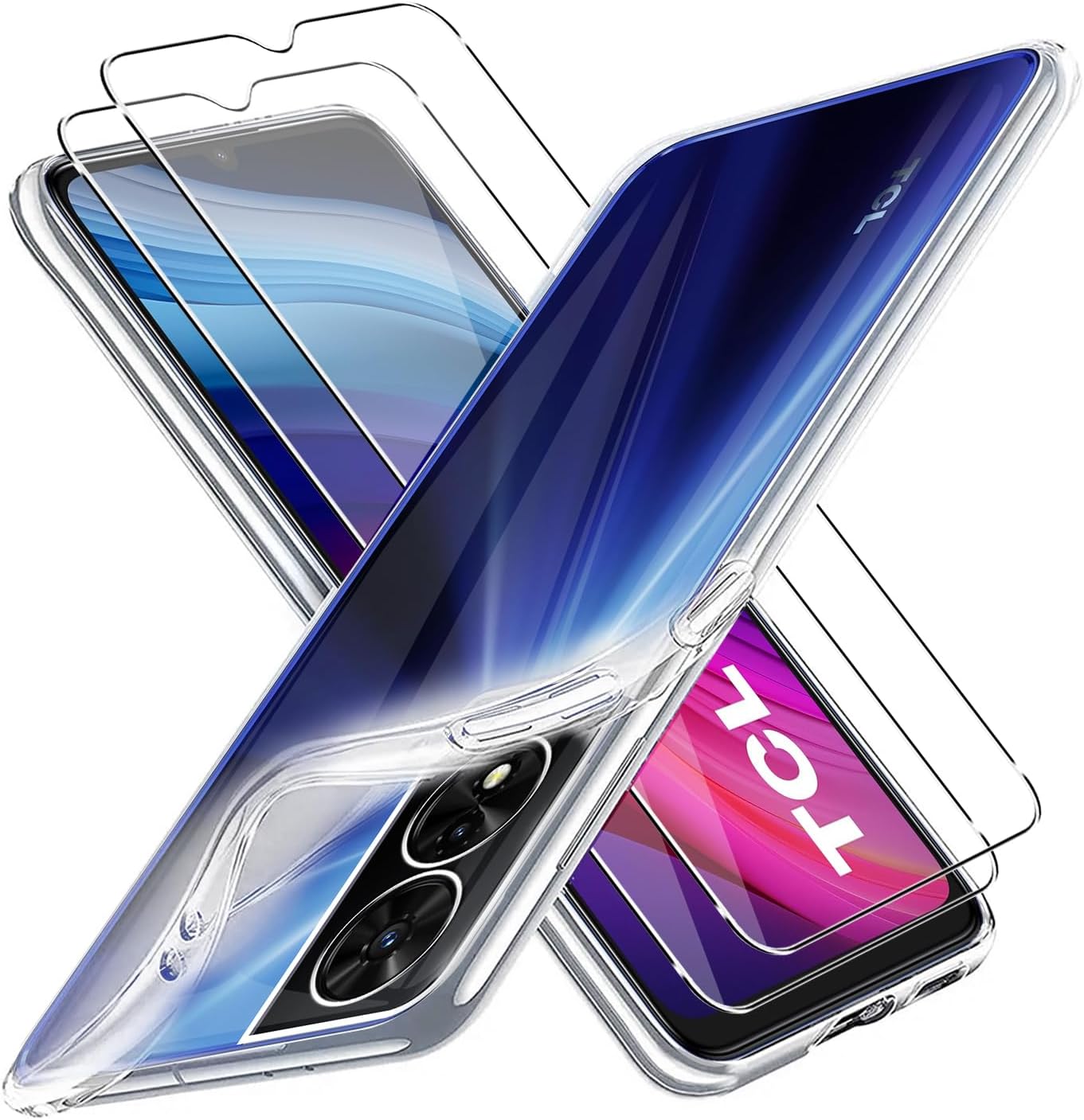 TCL 505 Case Clear Phone Cover & Screen Protector