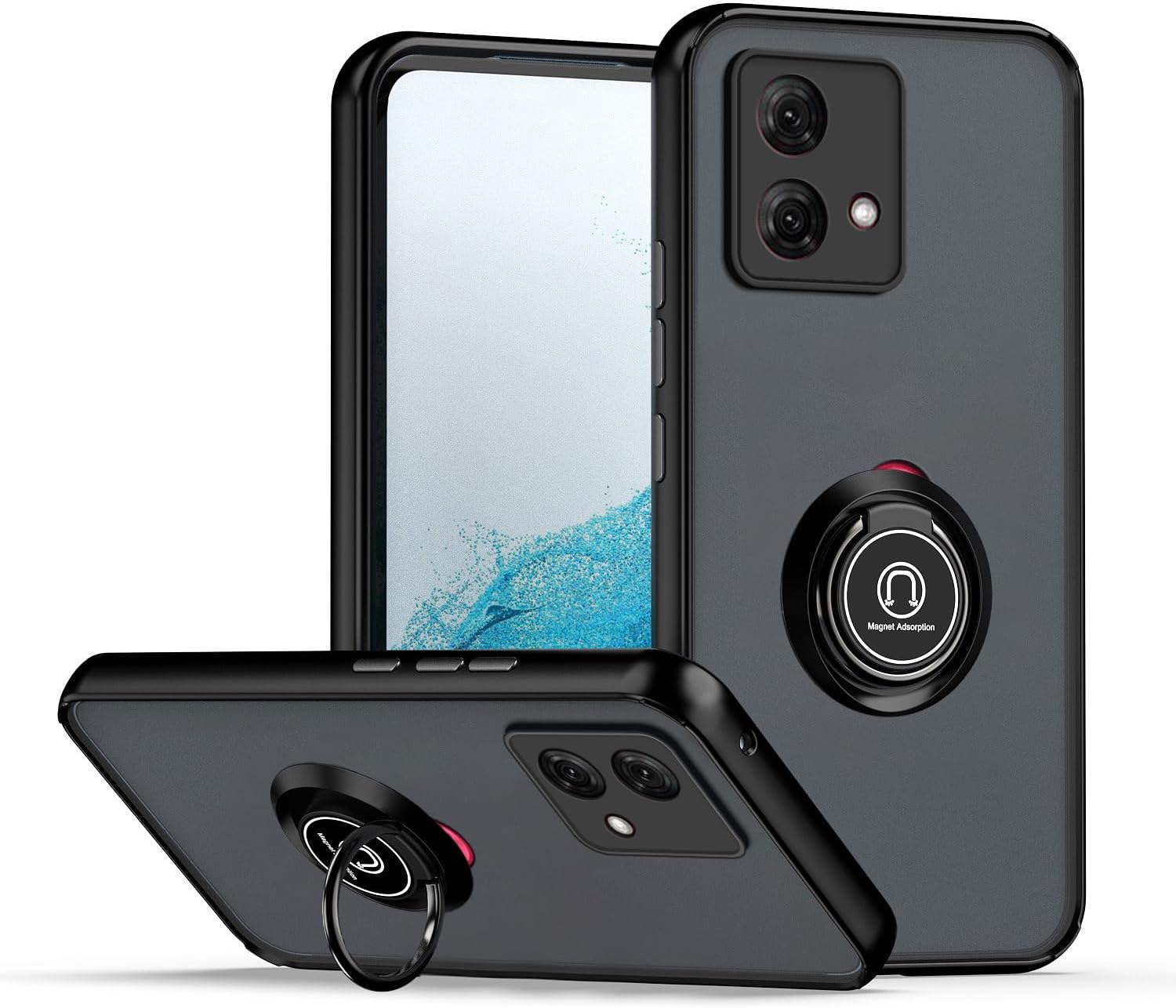 Motorola Moto G84 5G Case Kickstand Shockproof Cover Heavy Duty & Screen Protector