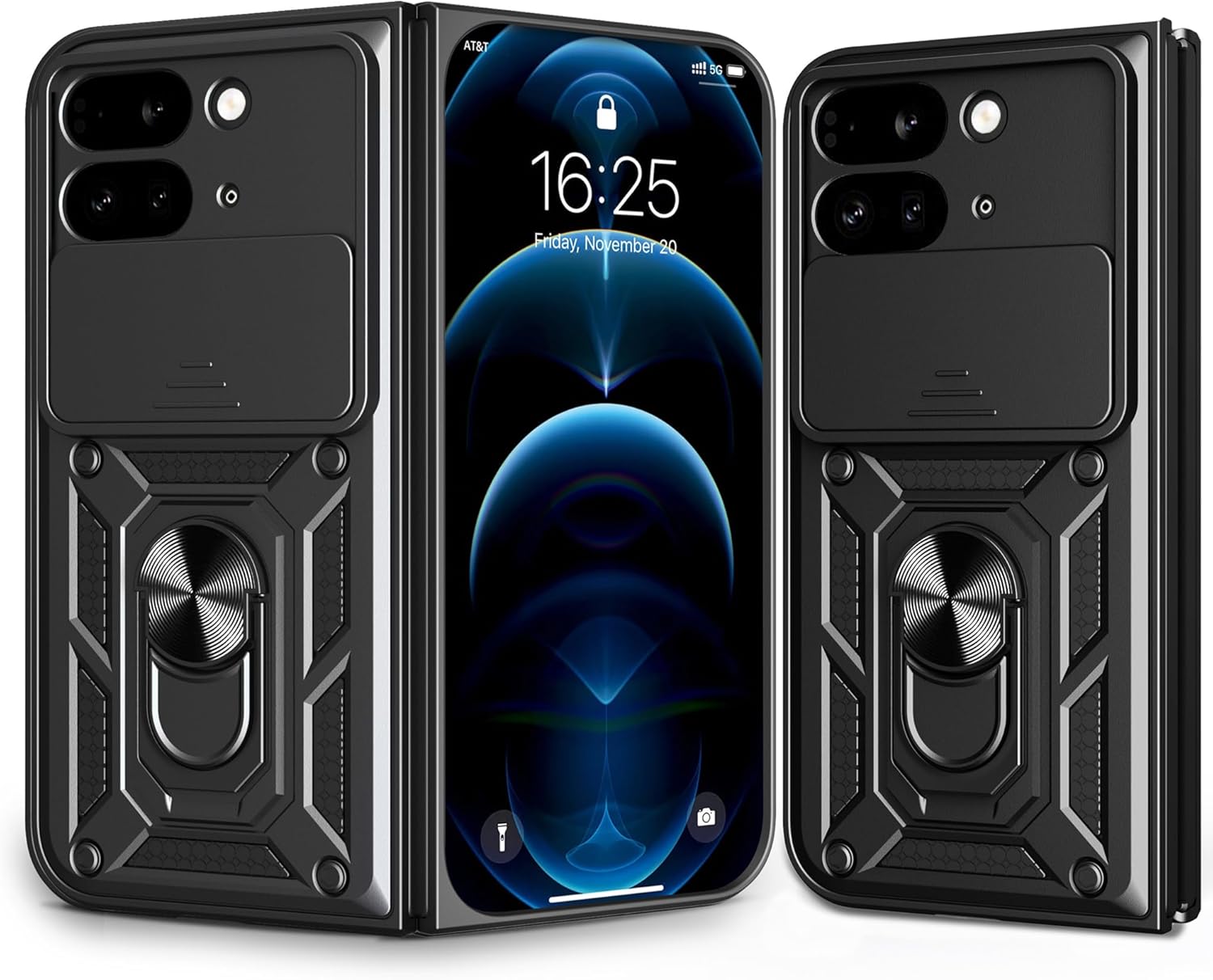 Google Pixel 9 Pro Fold Case Shockproof Ring Stand Phone Cover