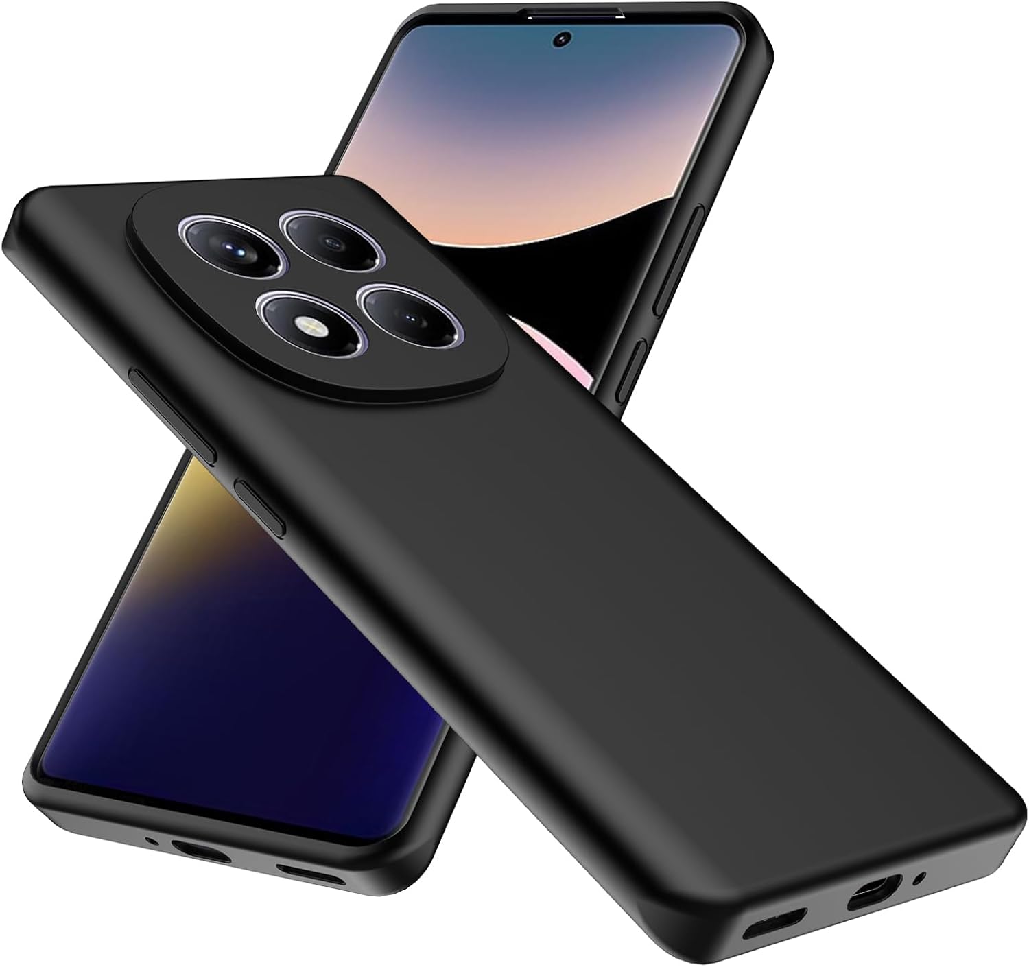 Xiaomi Redmi Note 14 Pro+ 5G Plus Case Matte Soft Black Gel Phone