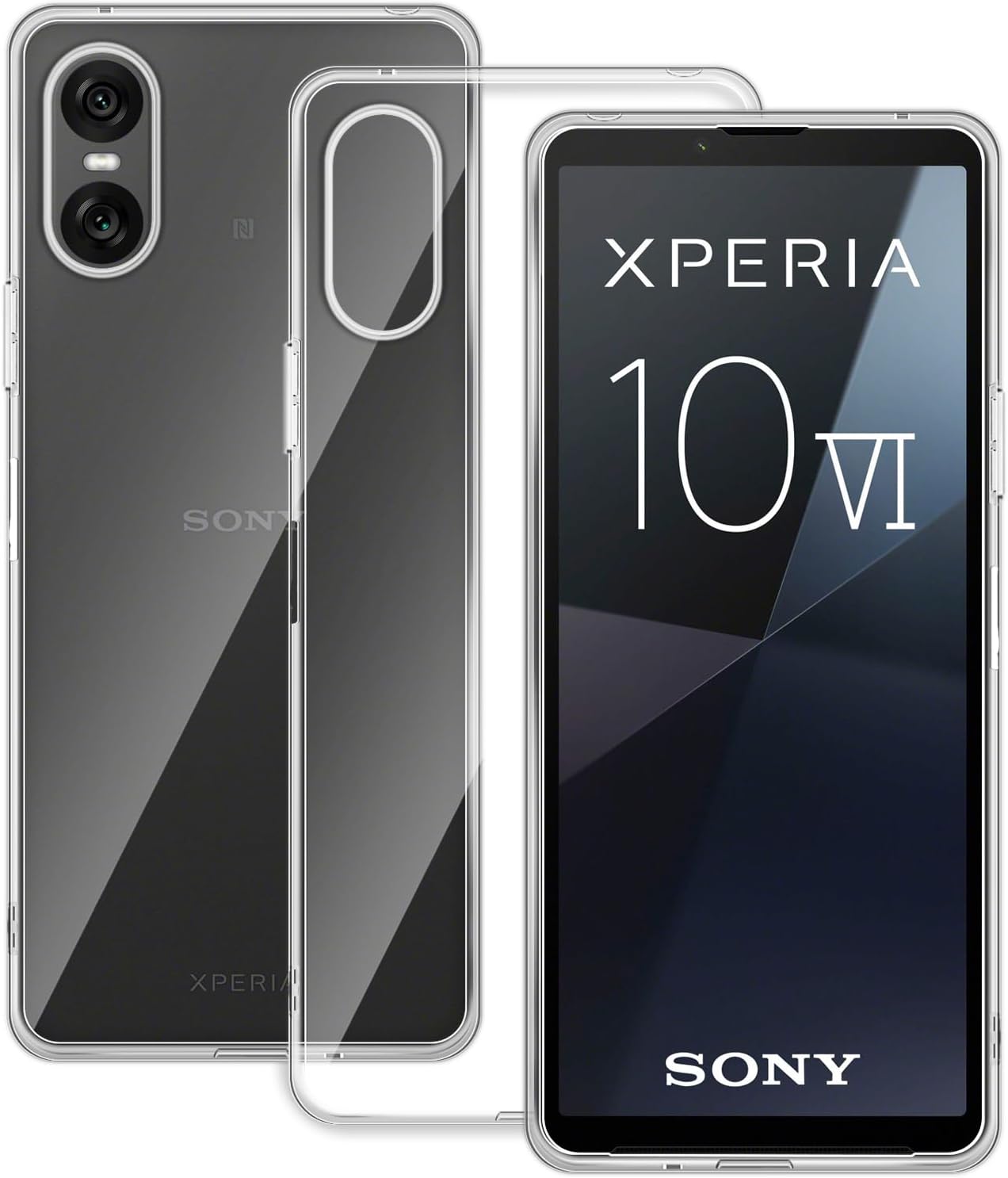 Sony Xperia 10 VI Case Clear Phone Cover & Screen Protector