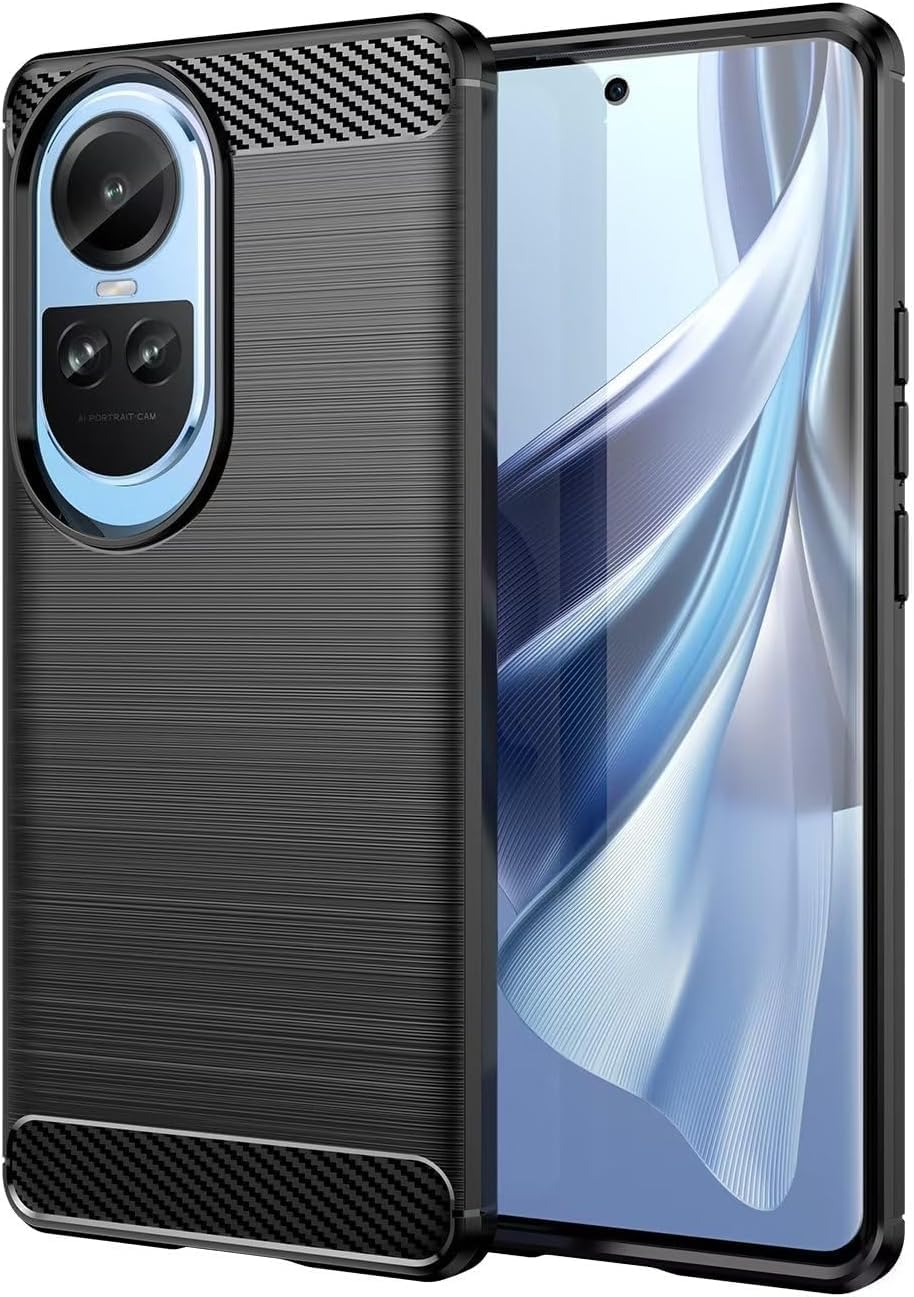 Oppo Reno 10 5G Case Carbon Fibre Phone Cover & Screen Protector
