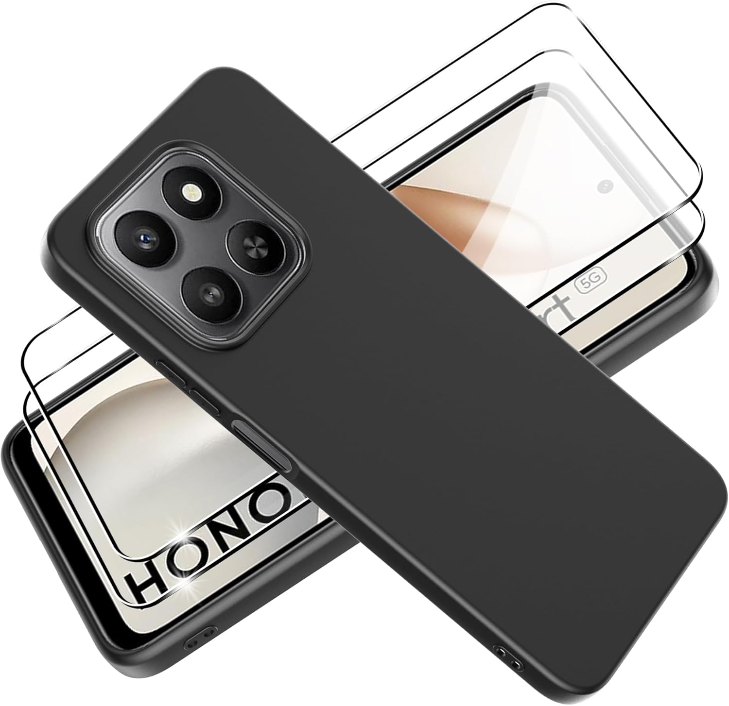 Honor 400 Smart Case Black Gel Phone Cover & Screen Protector