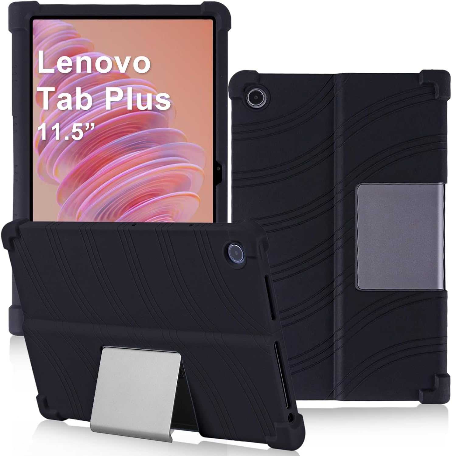 Lenovo Tab Plus Case Tablet Stand Cover Kids Heavy duty Shockproof Black
