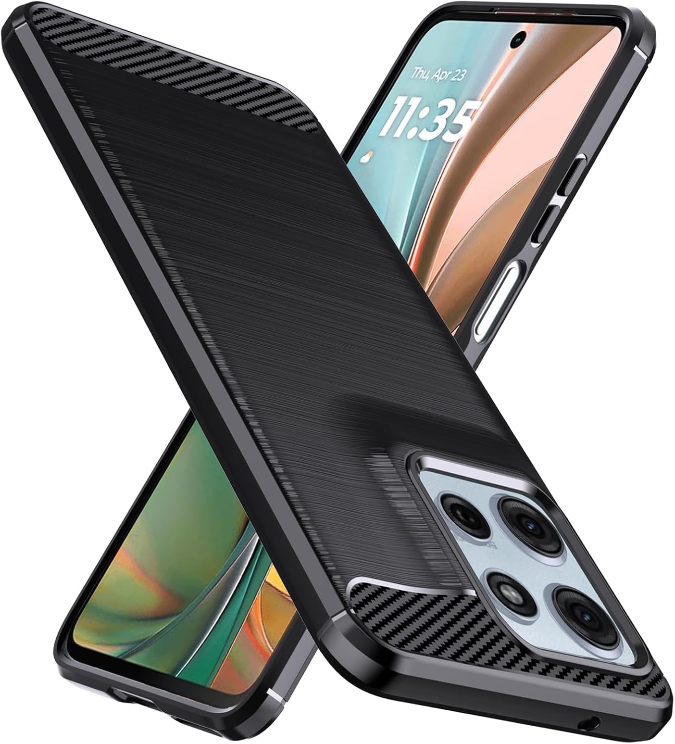 Motorola Moto G15 Case Carbon Fibre Phone Cover