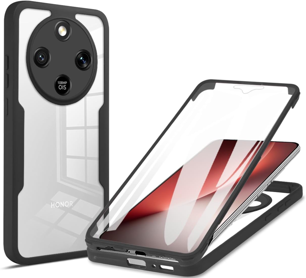 Honor Magic 8 Lite Case 360 Full Body Screen Protector Cover