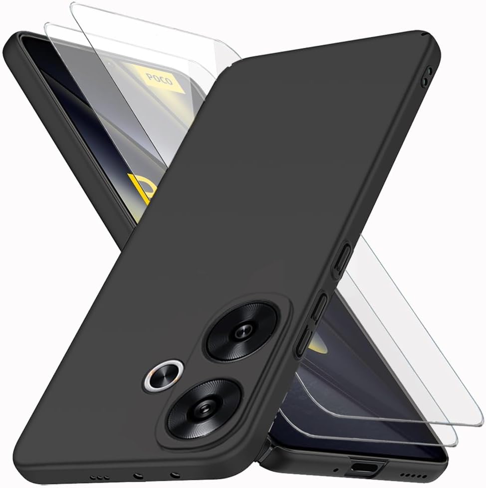 Xiaomi Poco F6 / F6 Pro Case Matte Hard Phone Cover + Screen Protector