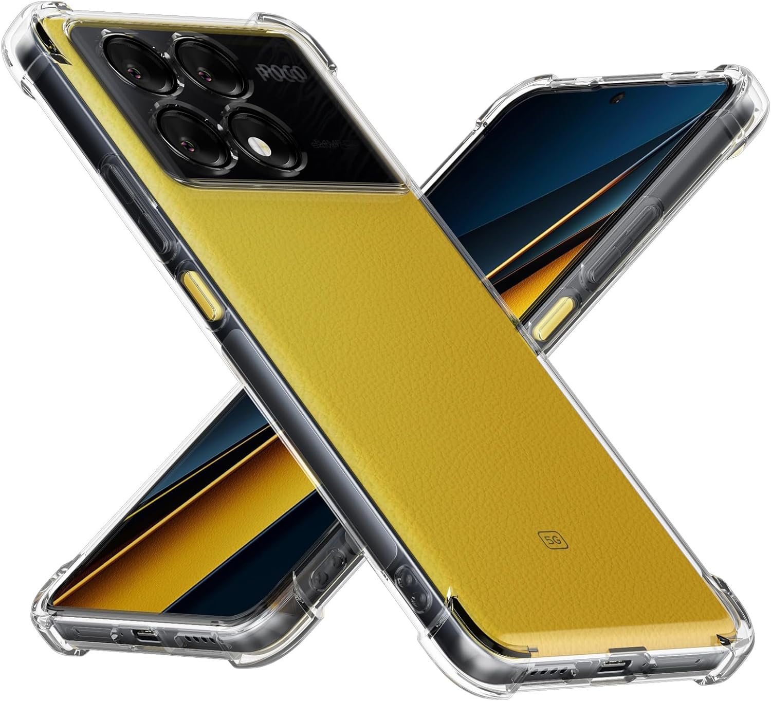 Xiaomi Poco X6 Pro Case Clear Phone Cover & Screen Protector