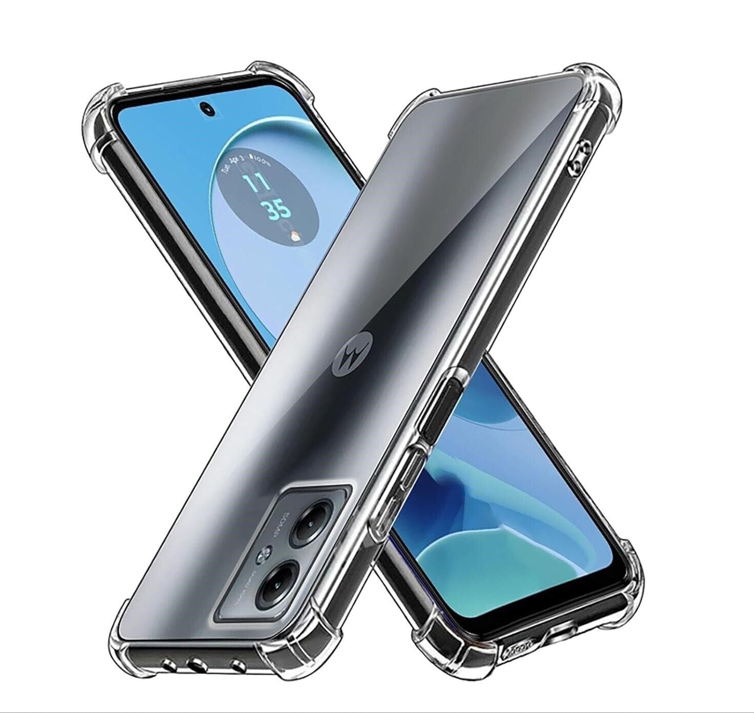 Motorola Moto G14 Case Clear Phone Cover & Screen Protector