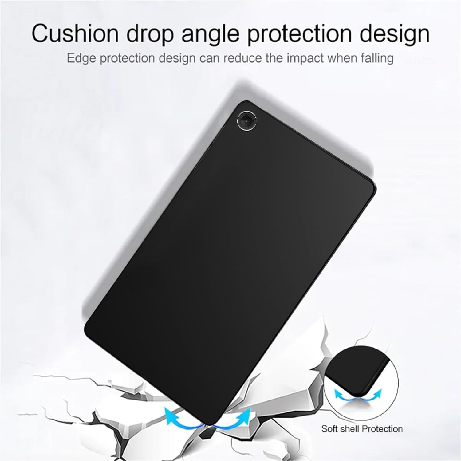 Lenovo Tab 10.1 Inch 2024/2025 Case Black Tablet Cover Gel + Screen Protector