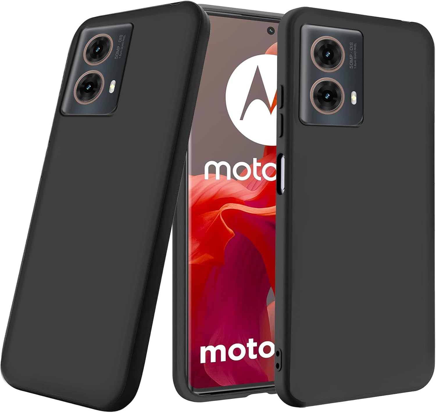Motorola Moto G85 Case Black Gel Phone Cover & Screen Protector