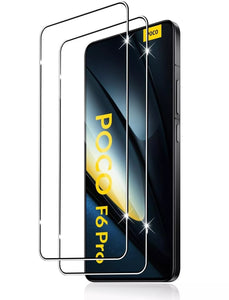 Xiaomi Poco F6 / F6 Pro Case Carbon Fibre Phone Cover + Screen Protector