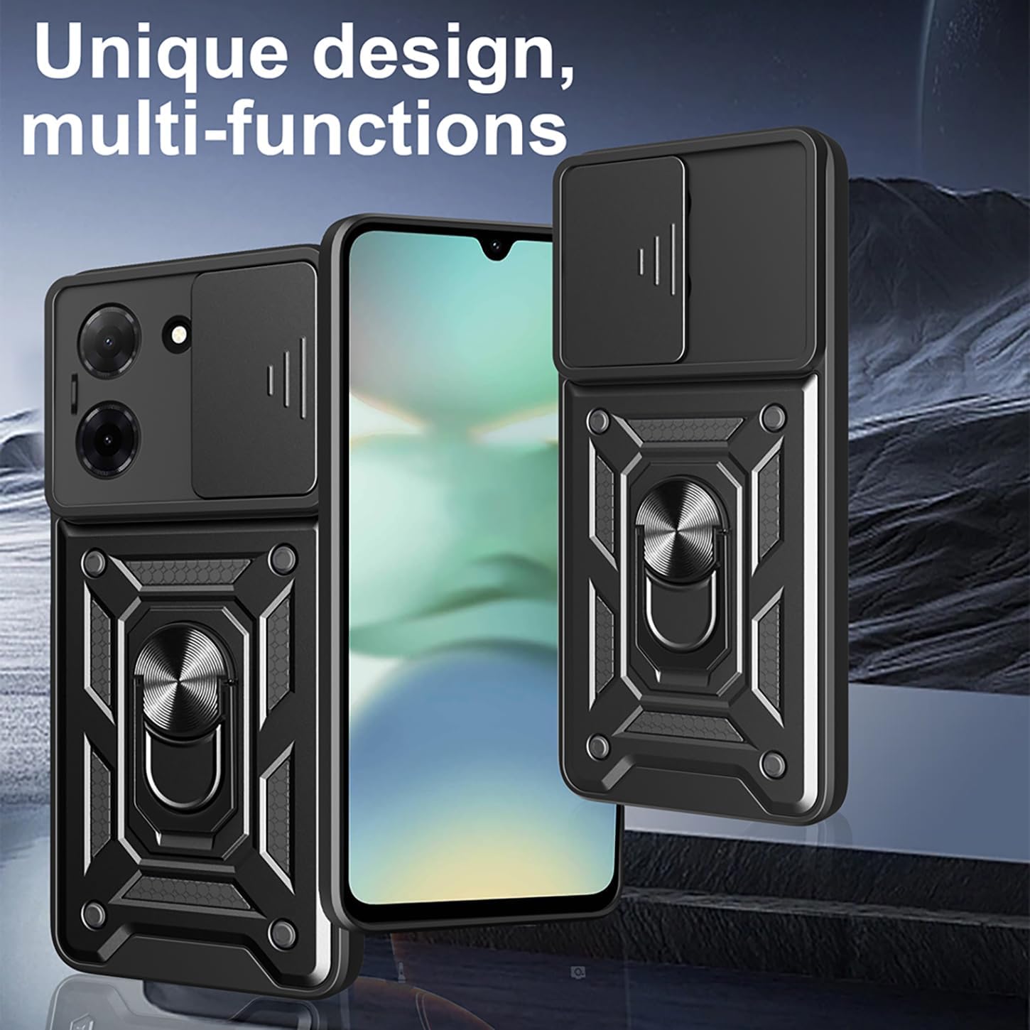Xiaomi Redmi A5 4G Shockproof Ring Stand Phone Camera Lens Cover