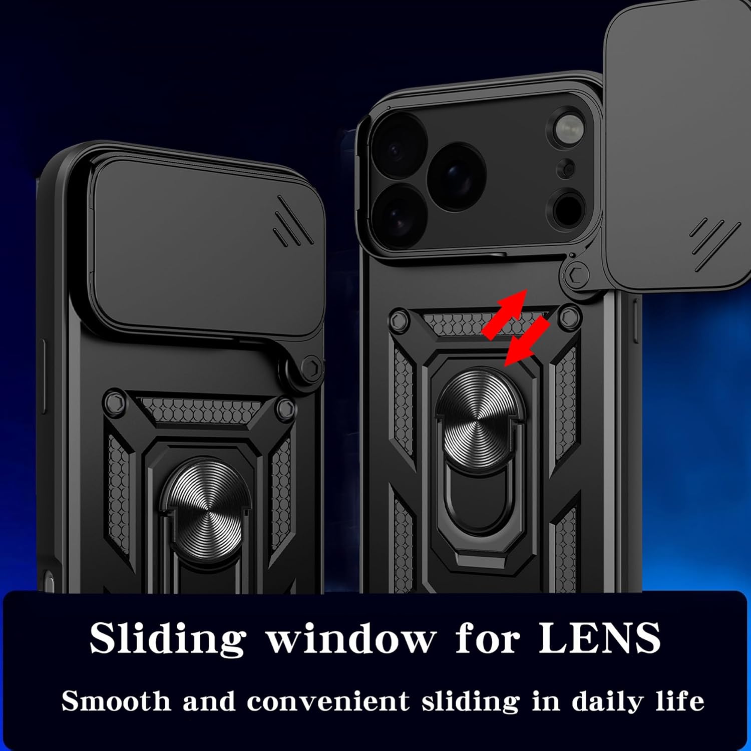 iPhone 17 Air Pro Max Case Shockproof Ring Stand Phone Cover