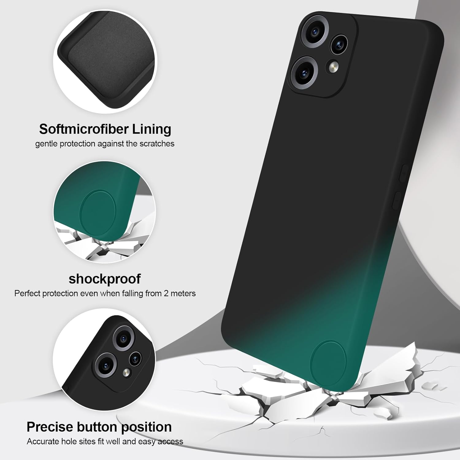 Nothing CMF Phone 2 Pro Case Matte Soft Black Gel Phone Cover