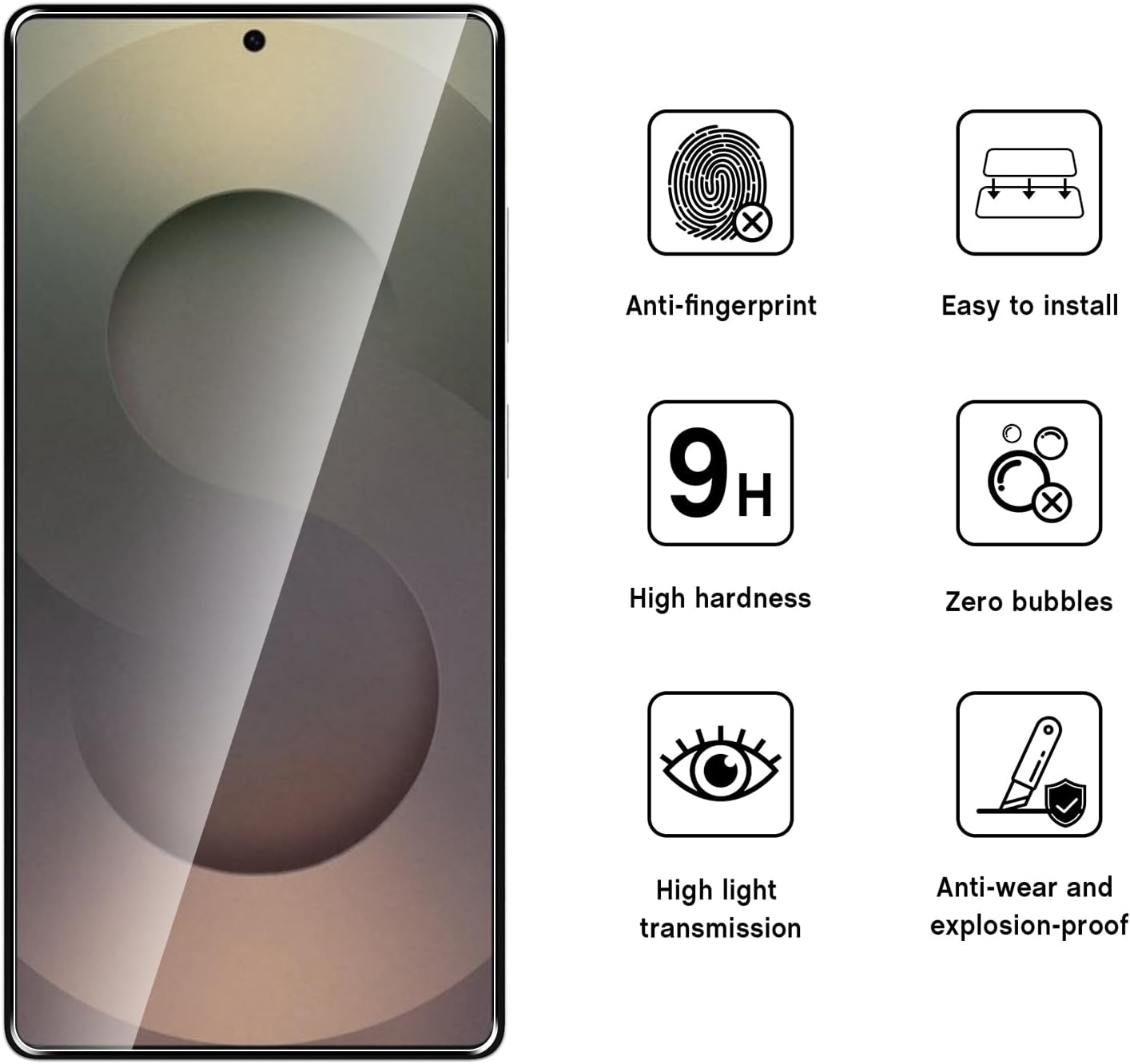 Samsung Galaxy S26 S26 Plus S26 Ultra Screen Protector Glass 2 Pack