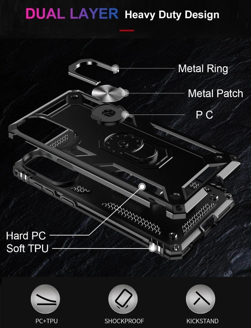Samsung Galaxy S25 Edge Case Shockproof Ring Stand Phone Cover