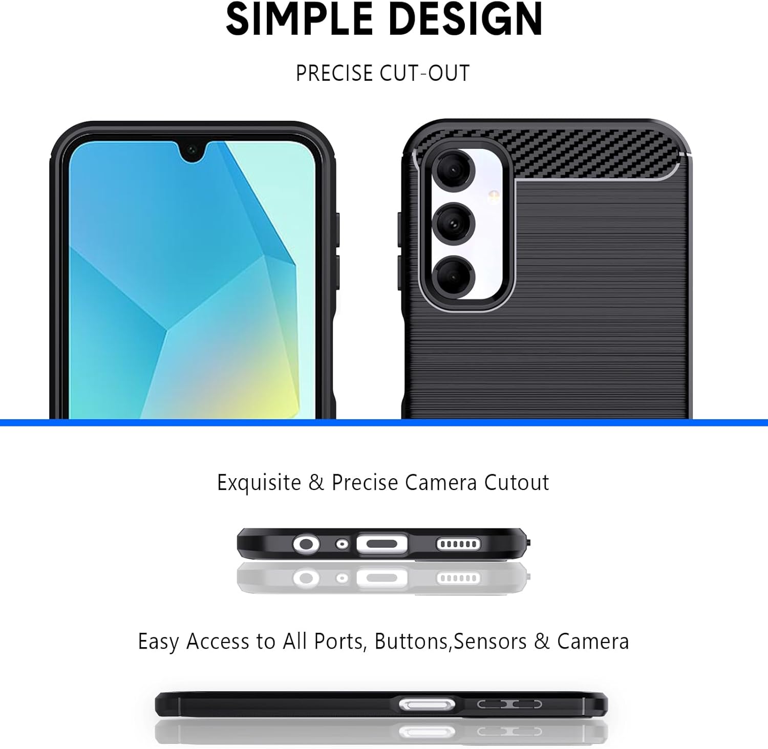 Samsung Galaxy A16 4G/5G Case Carbon Fibre Phone Cover