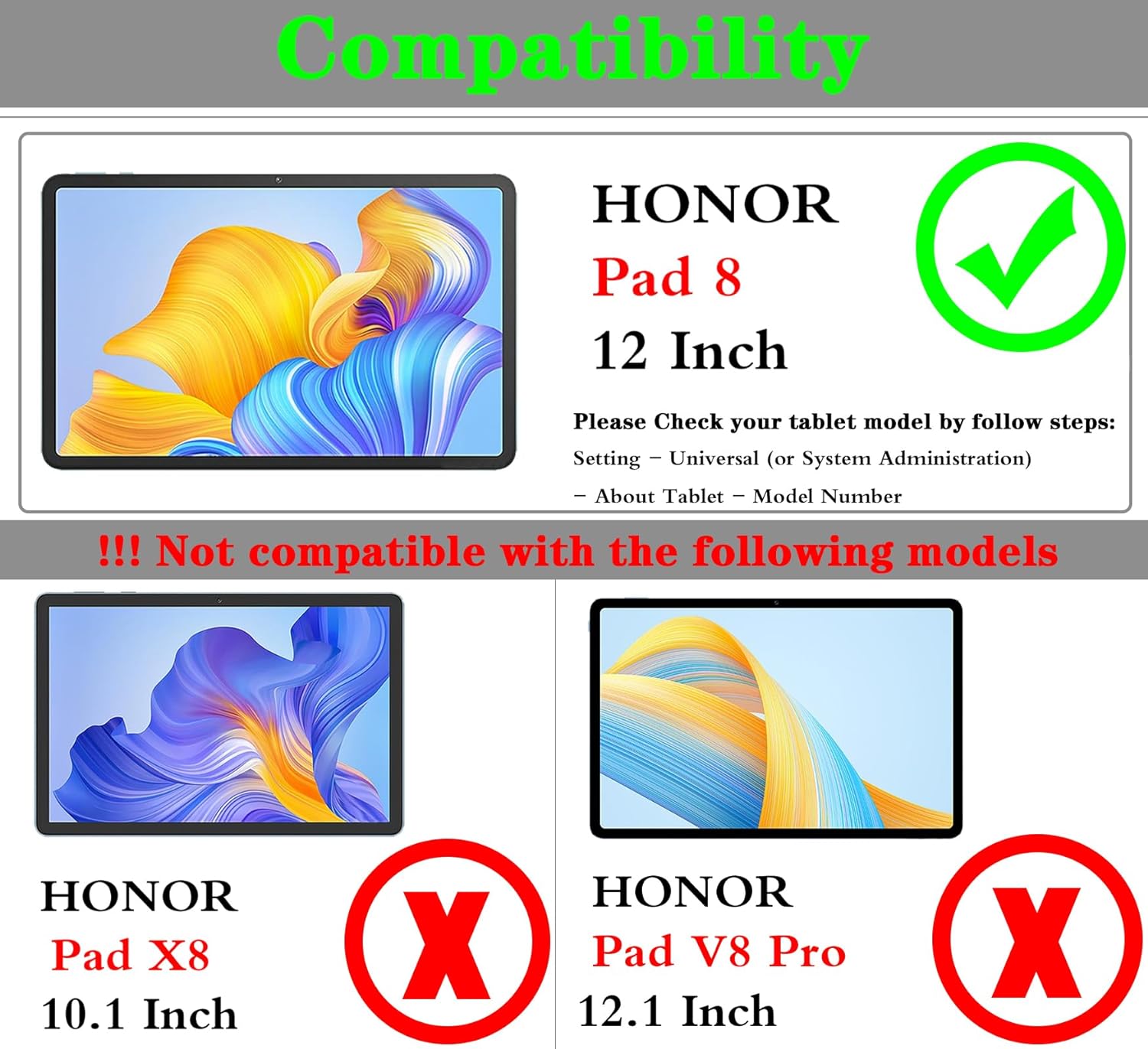 Honor Pad 8 12.0" Case Stand Cover 360 ° Rotating