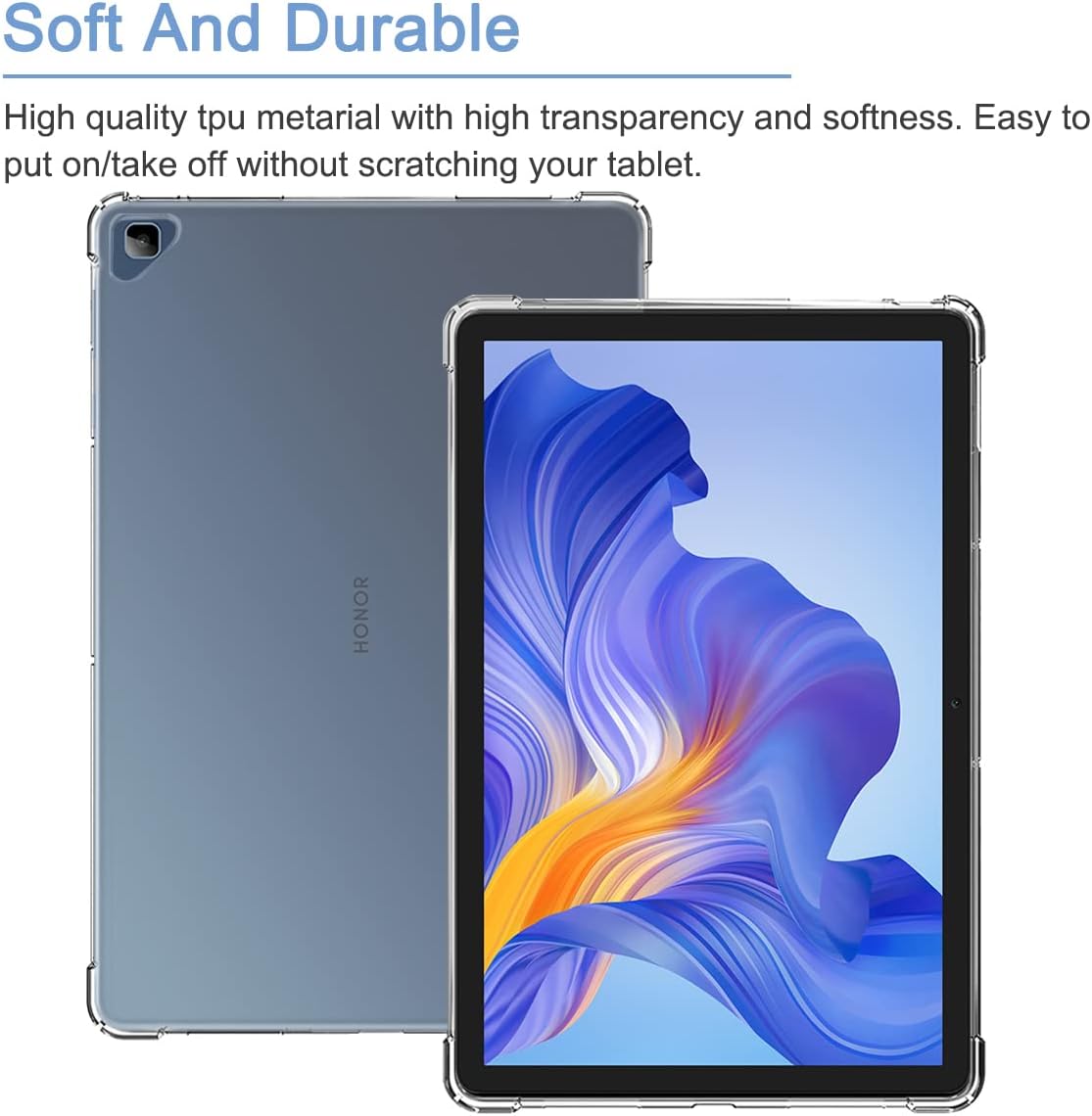 Honor Pad X8 Lite Case Clear Shockproof Cover 10.1" inch