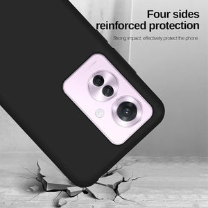 Oppo Reno 11 F 5G Case Black Gel Phone Cover & Screen Protector