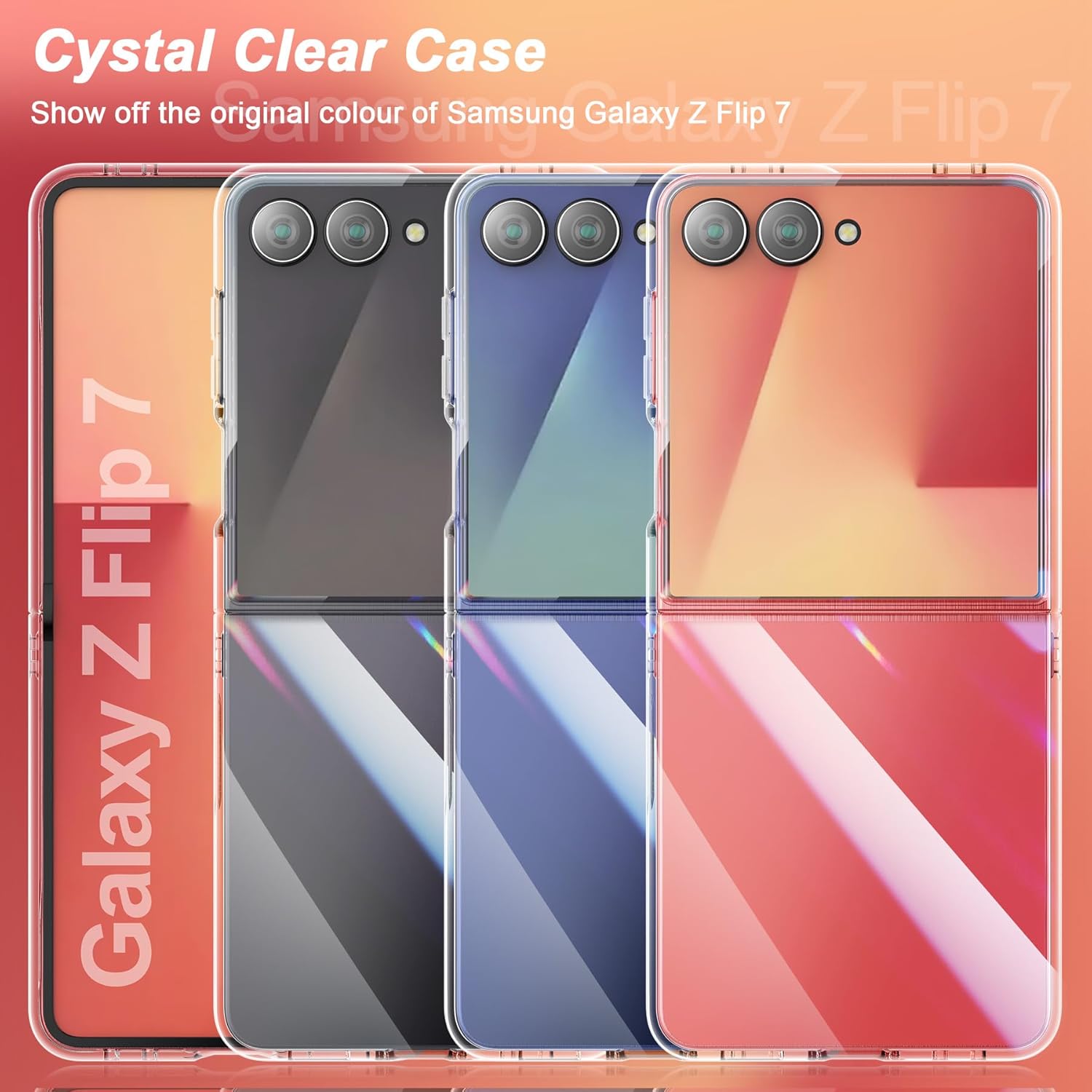 Samsung Galaxy Z Flip 7 Case Clear Hard Phone Cover