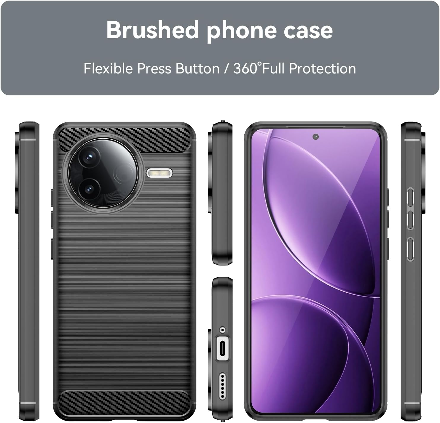 Xiaomi Poco F7 Pro Case Carbon Fibre Phone Cover