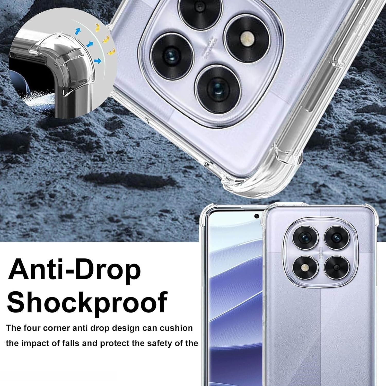 Xiaomi Redmi Note 14 Pro Plus 4G 5G Case Clear Phone Cover & Screen Protector