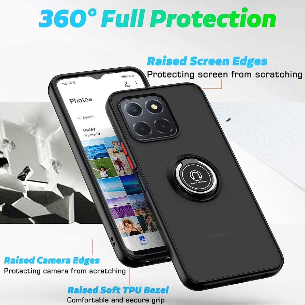 Honor X6b Case Kickstand Shockproof Cover Heavy Duty