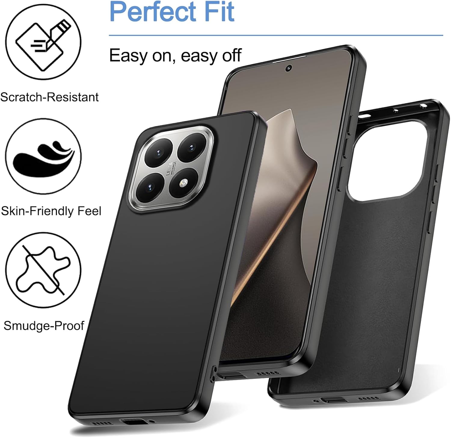 Xiaomi 15T / 15T Pro Case Matte Soft Black Gel Phone