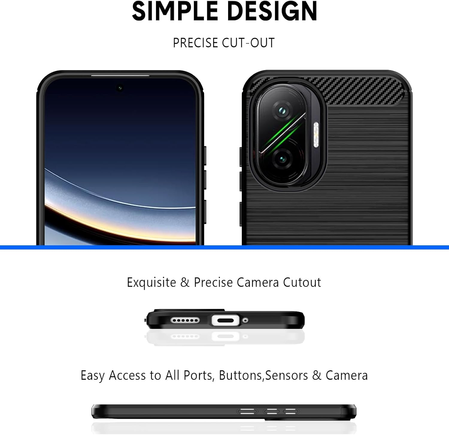 Xiaomi Poco F7 Case Carbon Fibre Phone Cover
