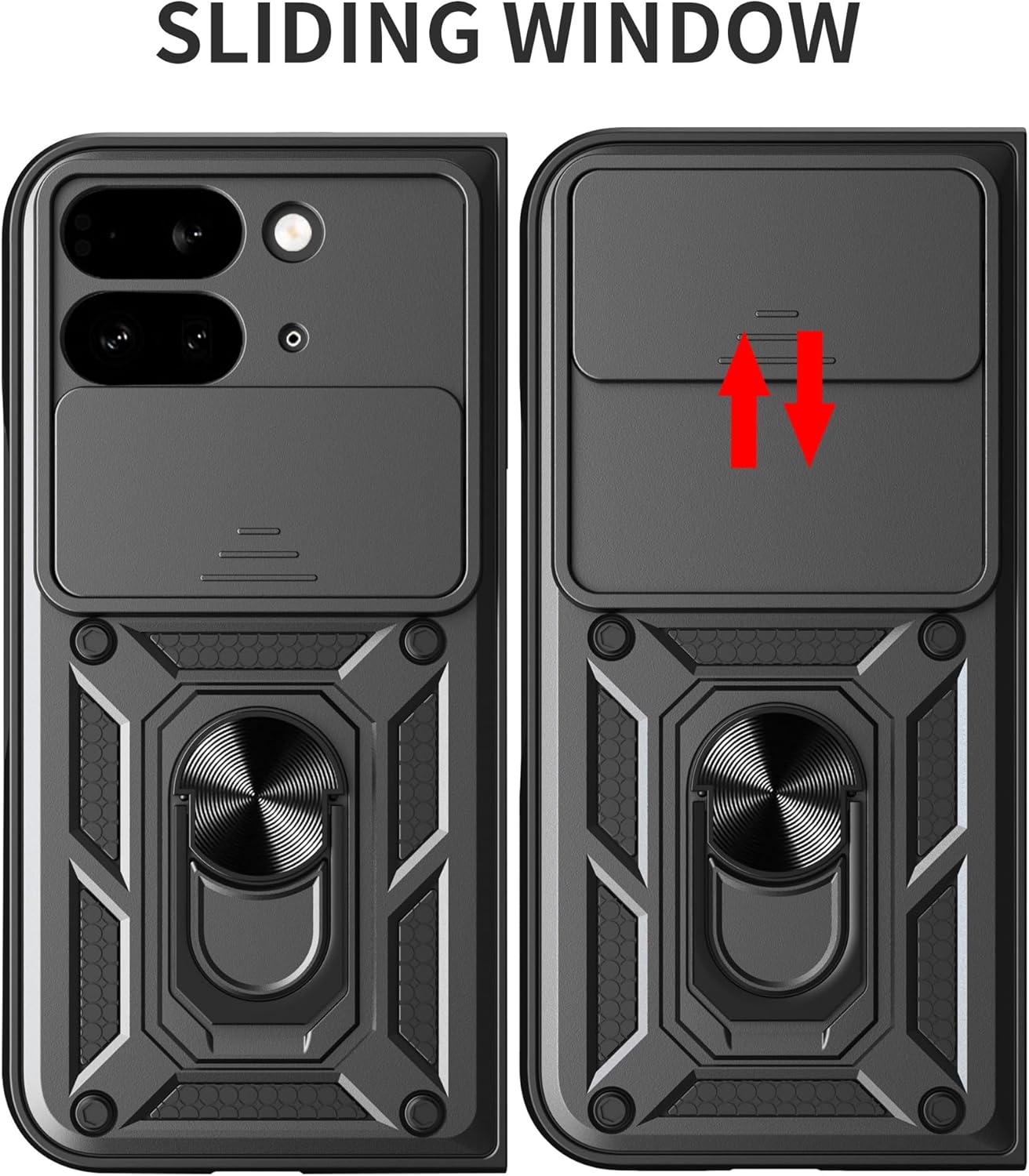 Google Pixel 9 Pro Fold Case Shockproof Ring Stand Phone Cover