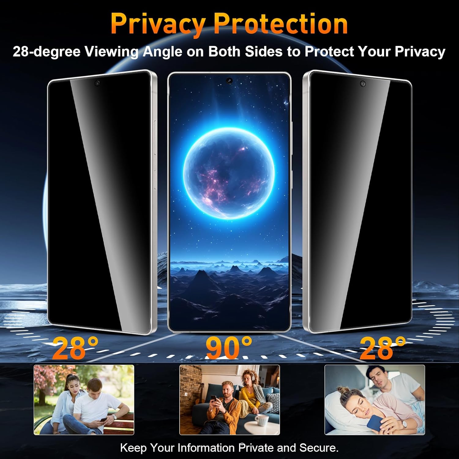 Samsung Galaxy S25 / S25 / Plus / S25 Ultra  Screen Protector Privacy Anti-Spy + Camera