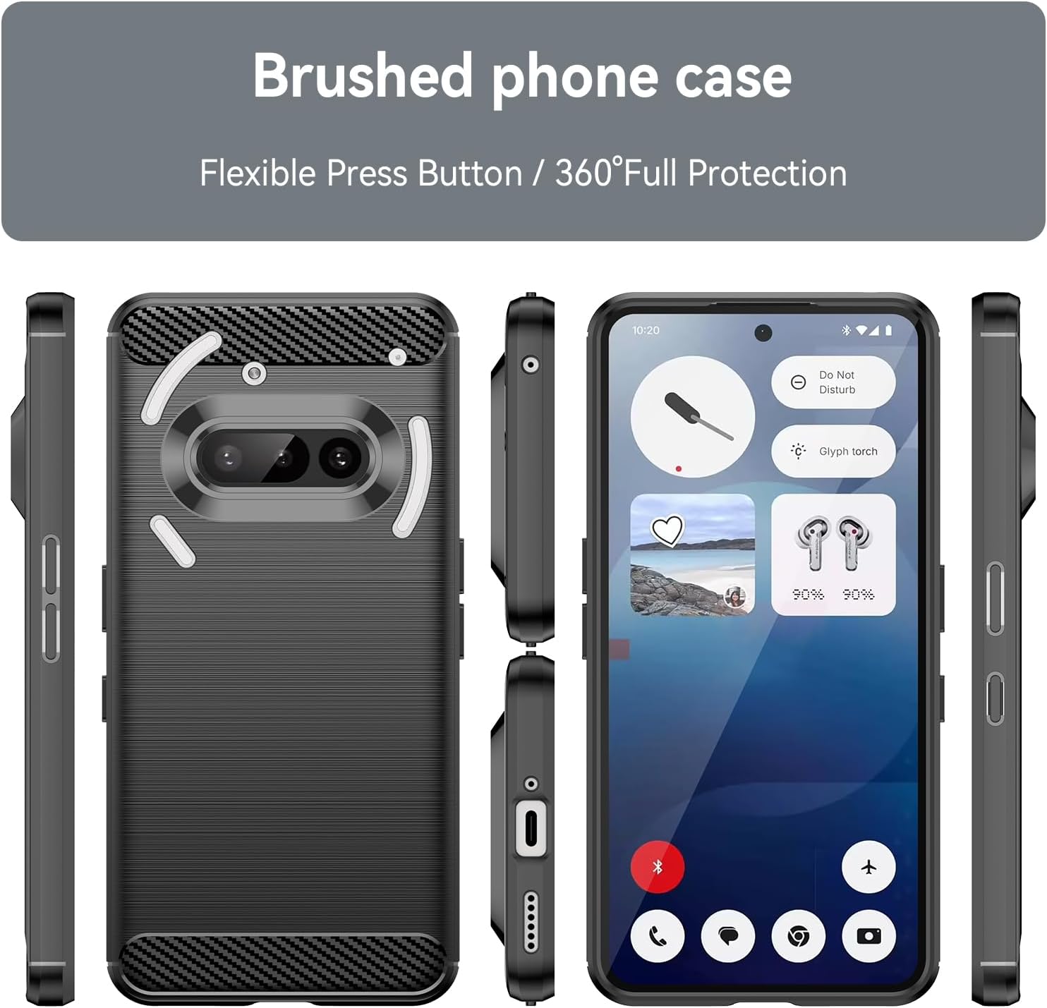 Nothing Phone (3a) Case Carbon Fibre Phone Cover