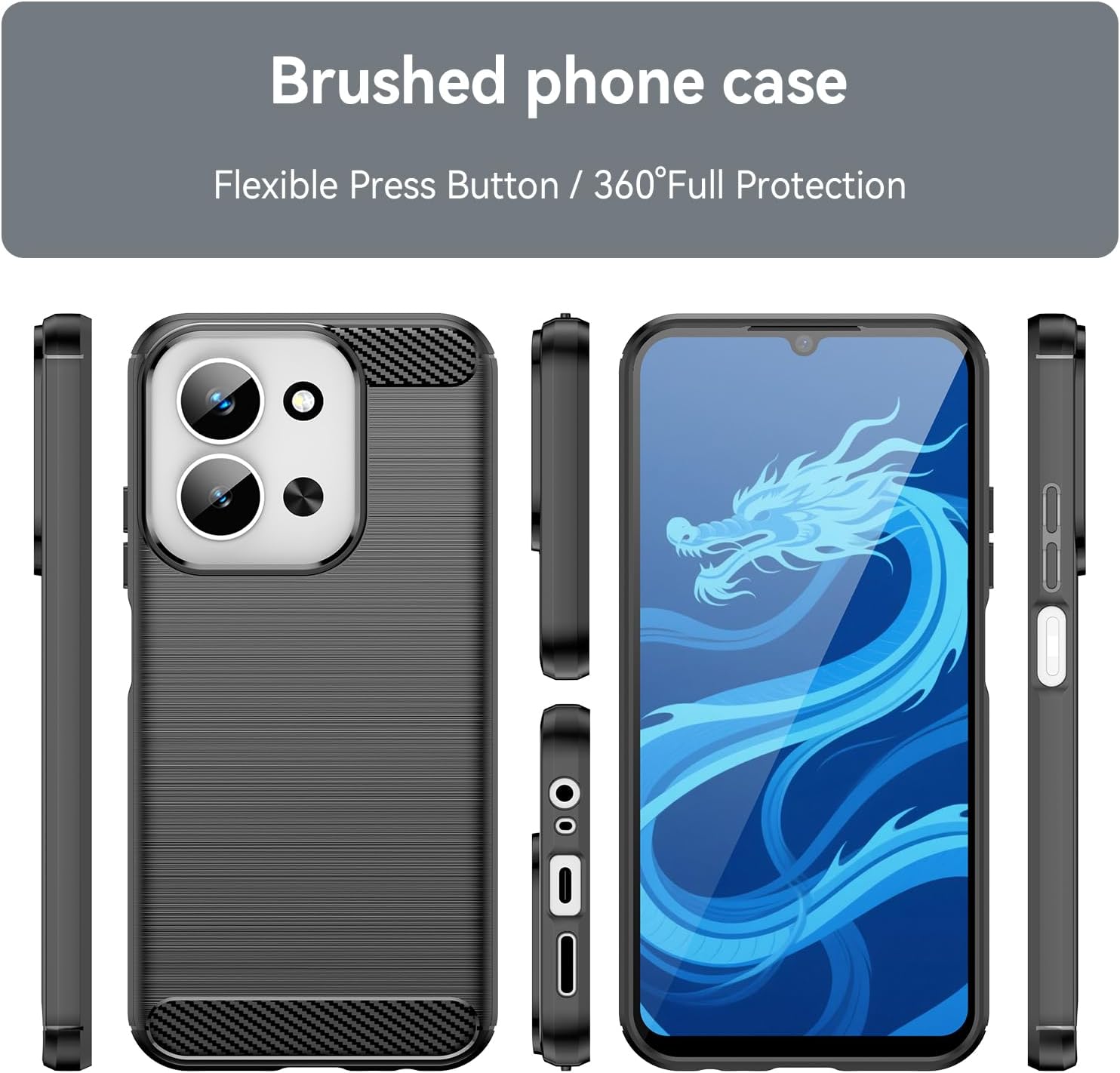 Xiaomi Redmi 15C / Poco C85 Case Carbon Fibre Phone Cover