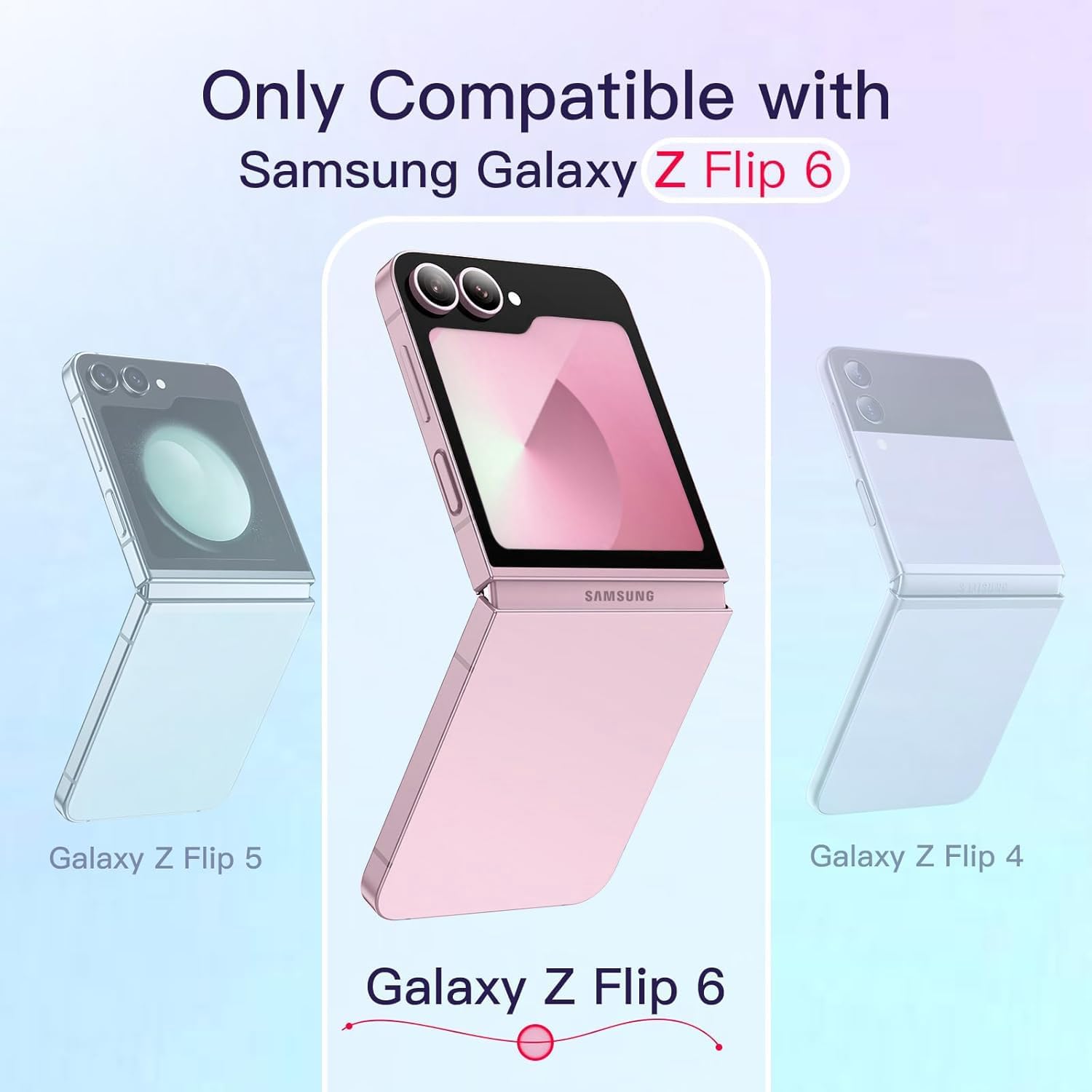 Samsung Galaxy Z Flip 6 Case Clear Phone Cover + Screen Protector