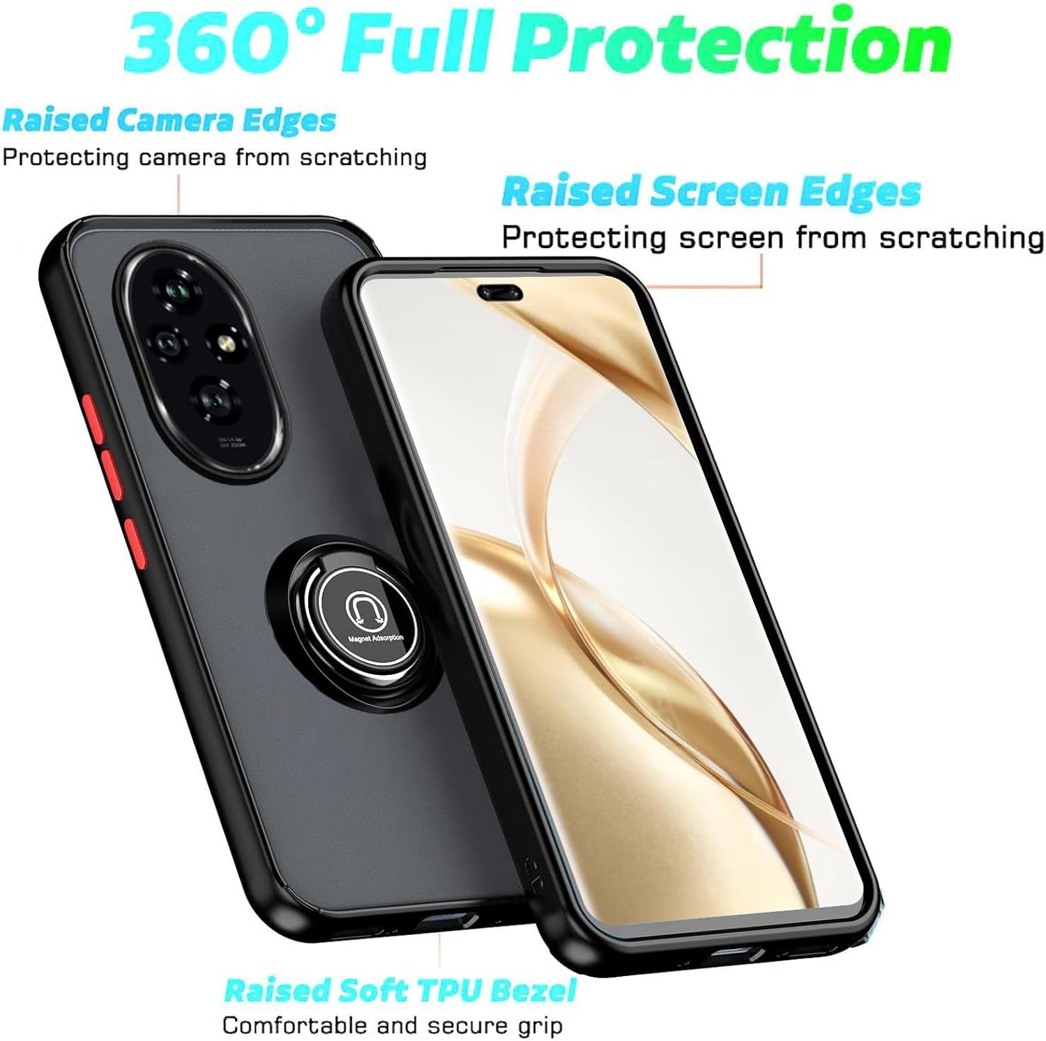 Honor 200 Pro Case Kickstand Shockproof Cover Heavy Duty