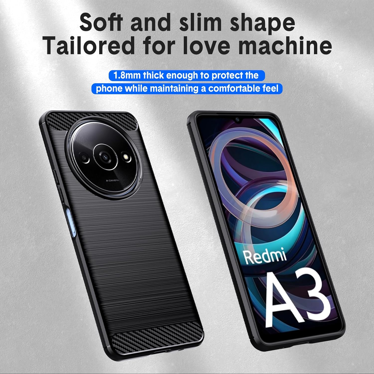 Xiaomi Redmi A3 Case Carbon Fibre Phone Cover