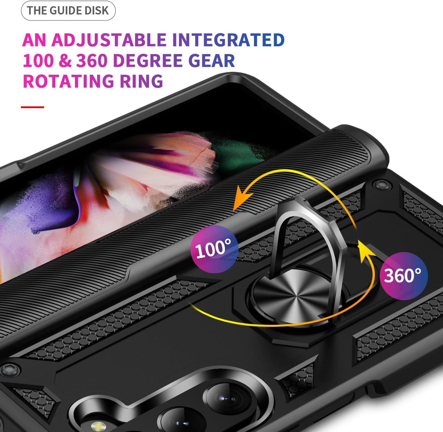 Samsung Galaxy Z Fold 7 Case Shockproof Ring Stand Phone Cover