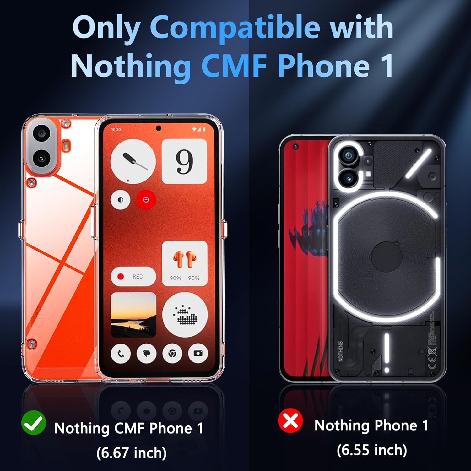 Nothing CMF Phone 1 Case Clear Phone Cover & Screen Protector