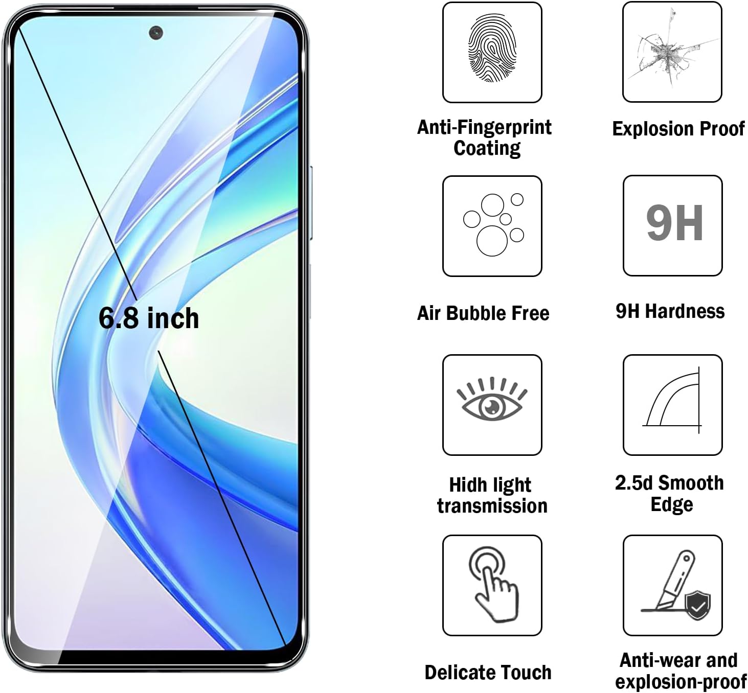 Honor X7b Screen Protector & Camera lens