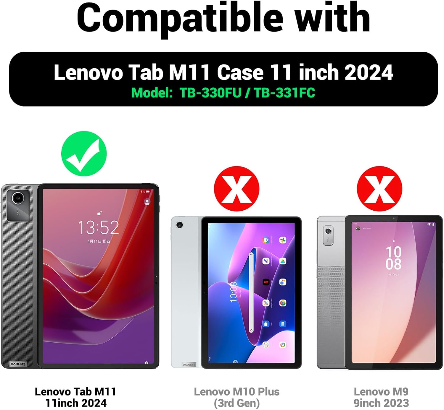 Lenovo Tab M11 Case Tablet Cover Shockproof Full Body Kids Heavy Duty