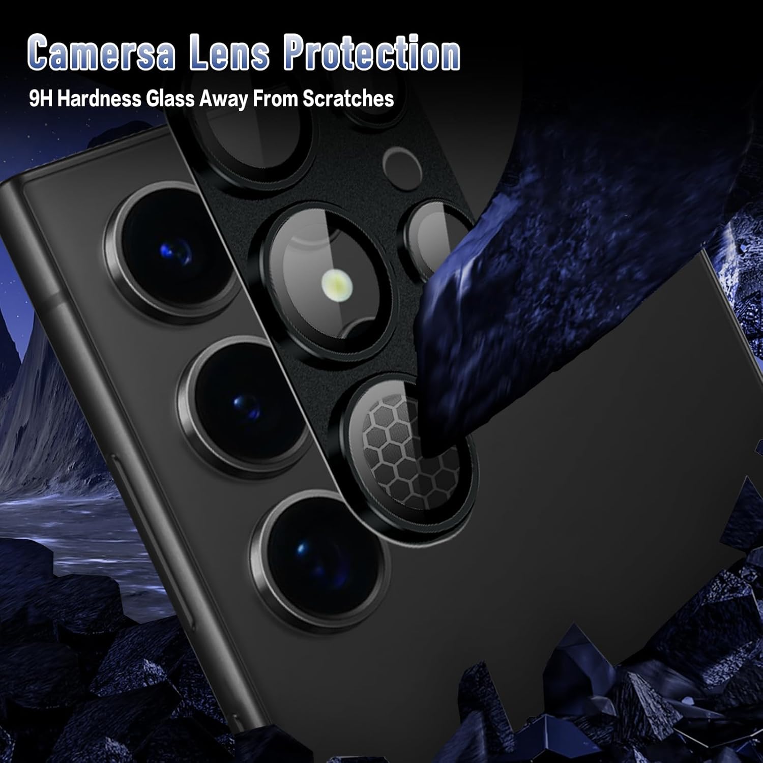 Samsung Galaxy S25 / S25 / Plus / S25 Ultra  Camera Lens Glass Protector Black