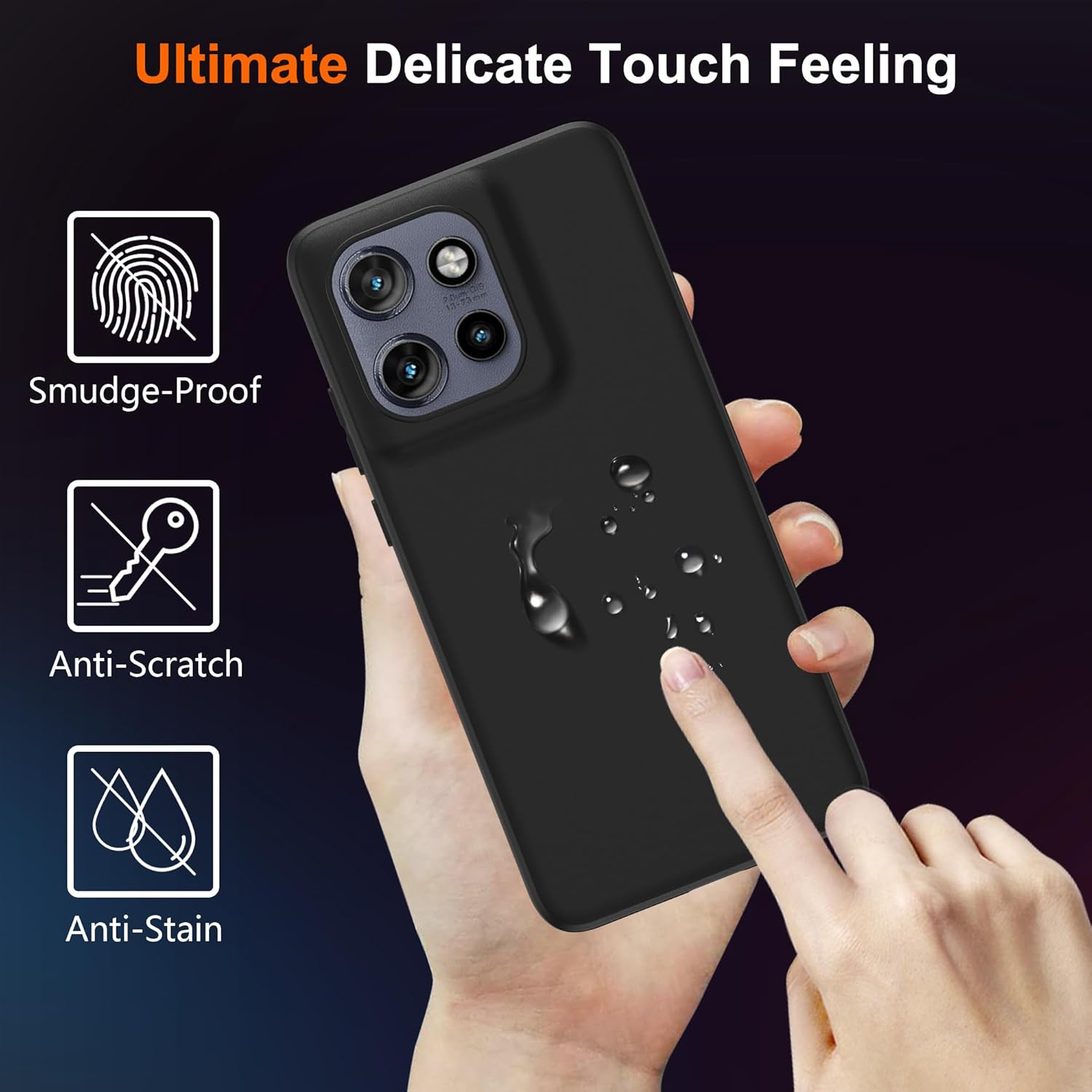 Motorola Edge 50 Neo Case Matte Soft Black Gel Phone