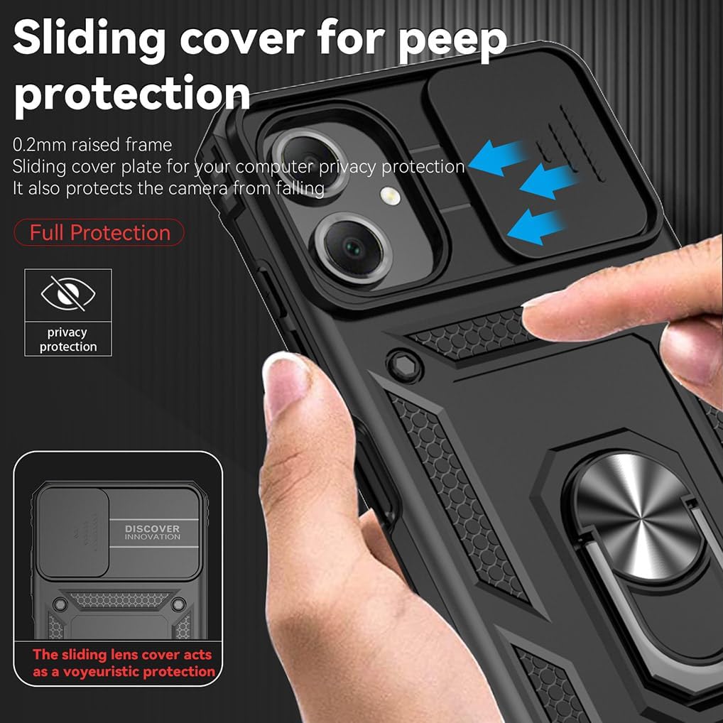 Samsung Galaxy A07 4G Case Shockproof Ring Stand Phone Cover