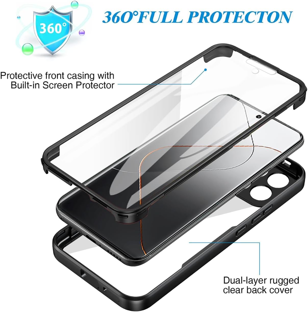 Honor 400 Smart 4G/5G Case 360 Full Body Screen Protector Cover