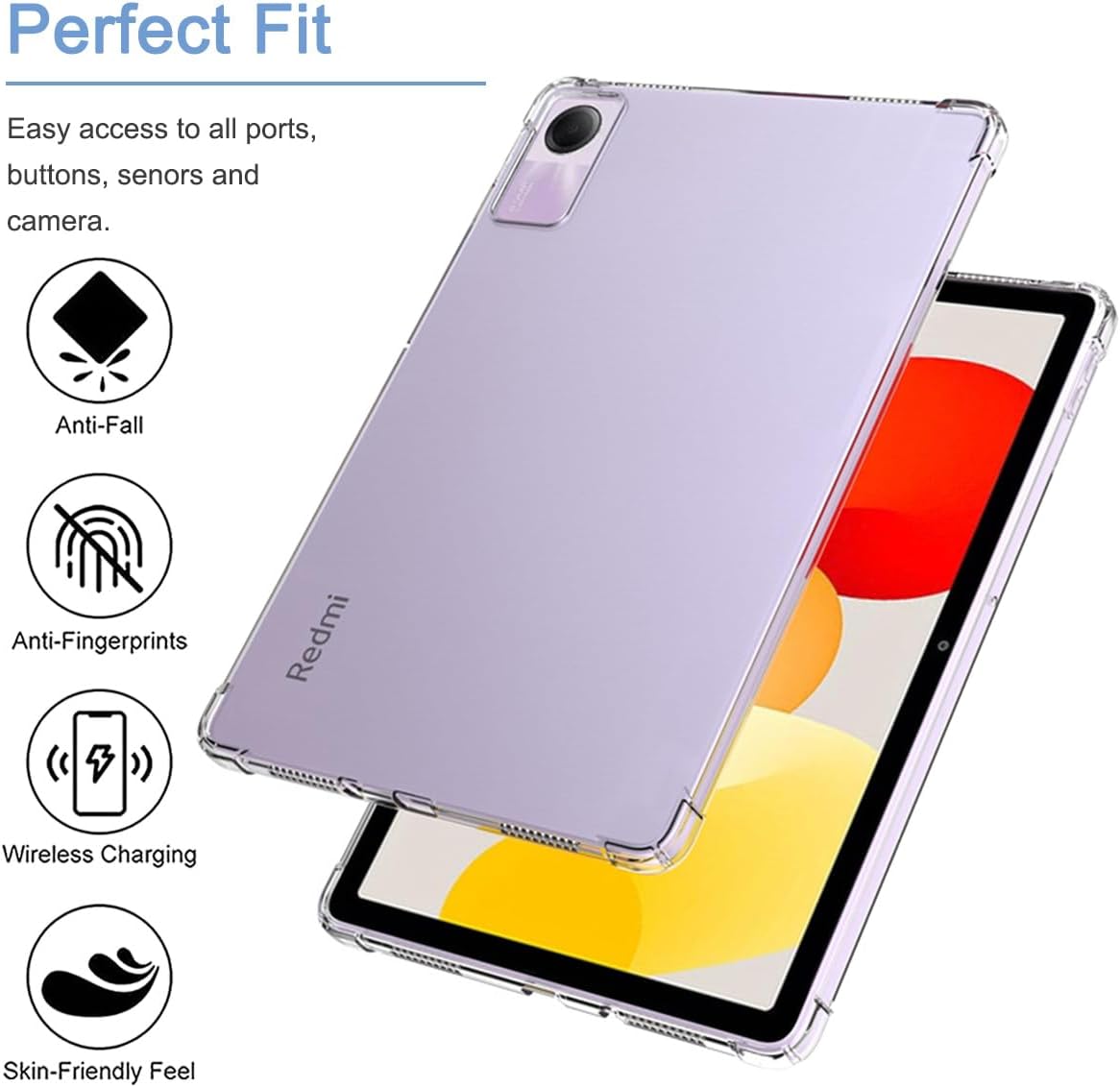 Xiaomi Redmi Pad SE Case Clear Shockproof Cover